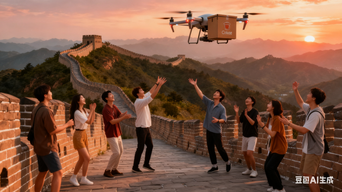 50分钟山路压缩成5分钟空投！长城无人机外卖航线火了(图1)